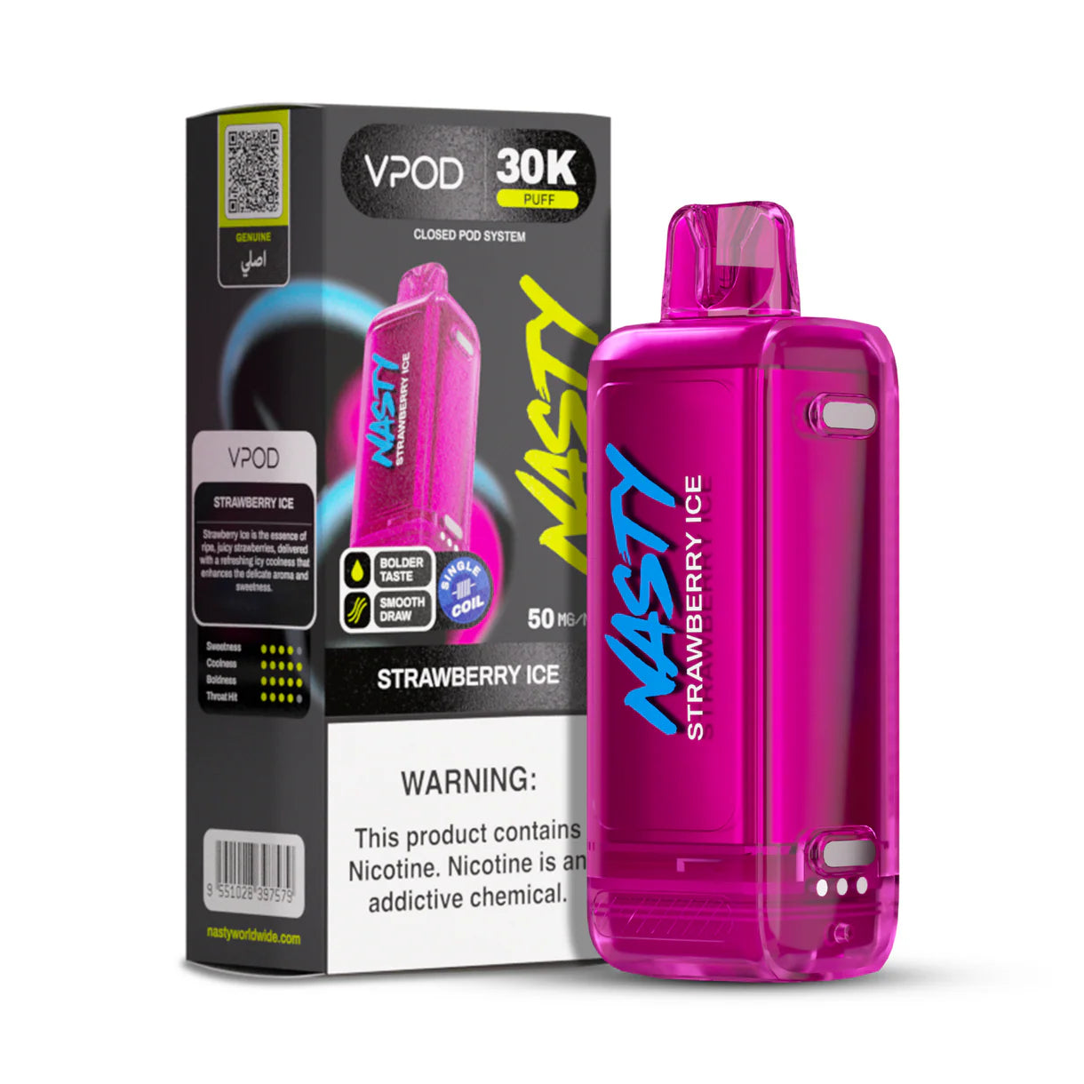 NASTY VERSA S VPOD 30000 PUFF REPLACEMENT POD- STRAWBERRY ICE