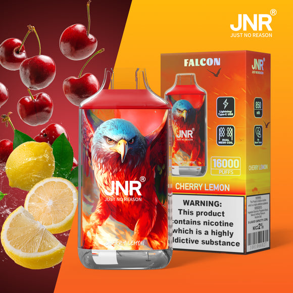 FALCON JNR JUST NO REASON 16000 PUFFS- Cherry Lemon
