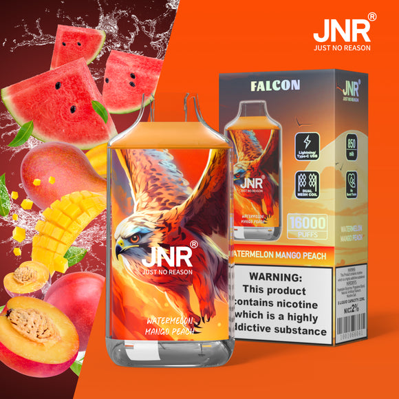 FALCON JNR JUST NO REASON 16000 PUFFS- Watermelon Mango Peach