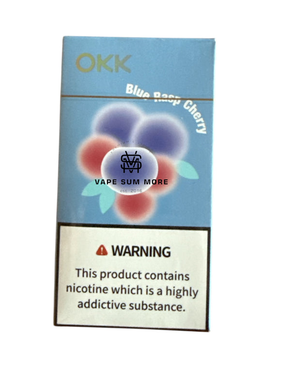 OKK CROSS CARTRIDGE 5000 PUFFS- 
Blue Rasp Cherry