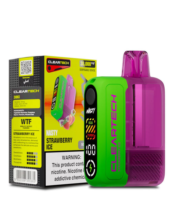 NASTY CLEARTECH 38KPUFFS- Strawberry ICE