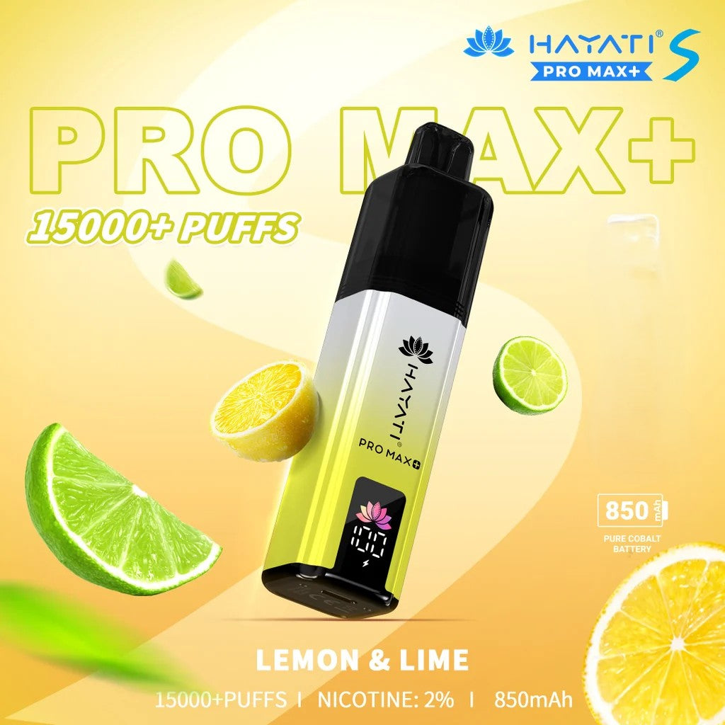 Hayati Pro Max- 15000 Puffs-50Mg
Lemon & Lime