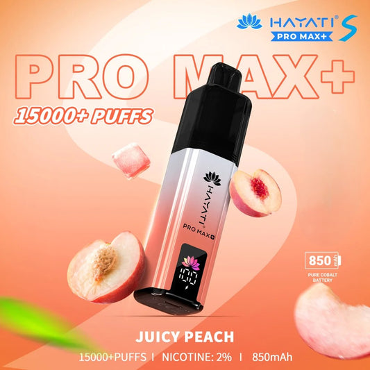 Hayati Pro Max 15000 Puffs 50Mg-
Juicy Peach