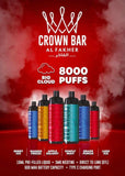 AL FAKHER CROWN BAR DISPOSABLE 8000 PUFFS- GUM MINT