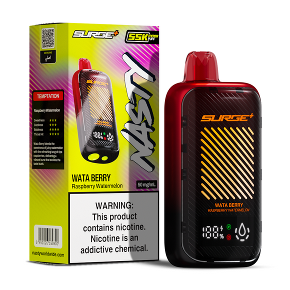 NASTY SURGE PLUS 55K PUFFS- WATA BERRY/ RASPBERRY WATERMELON