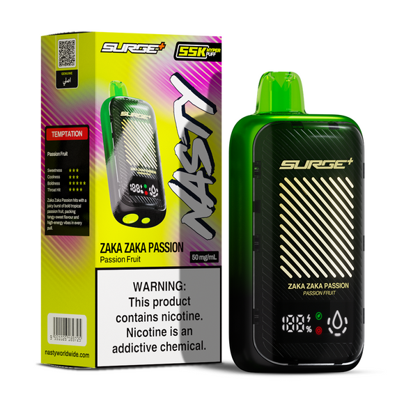 NASTY SURGE PLUS 55K PUFFS- ZAKA ZAKA PASSION / PASSION FRUIT