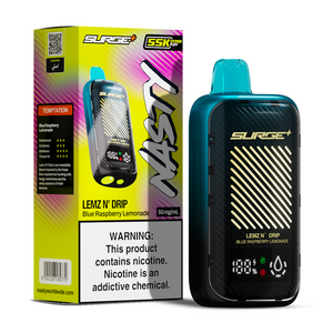 NASTY SURGE PLUS 55K PUFFS- LEMZ N' DRIP/ BLUE RASPBERRY LEMONADE
