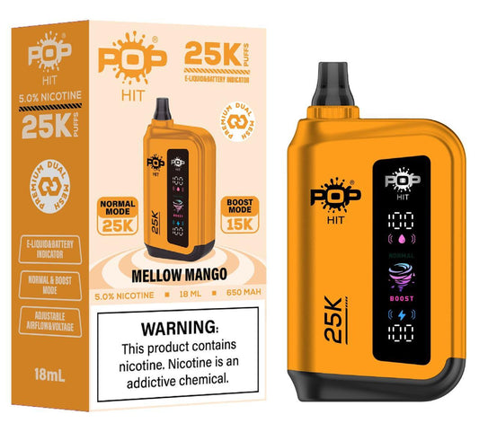 Pophits 25000 Puffs 50Mg- MELLOW MANGO