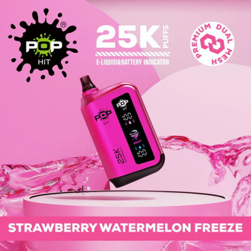Pophits 25000 Puffs 50Mg- Strawberry Watermelon Freeze