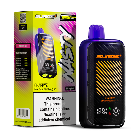 NASTY SURGE PLUS 55K PUFFS- CHAPPYZ/ Mix Fruit Bubblegum