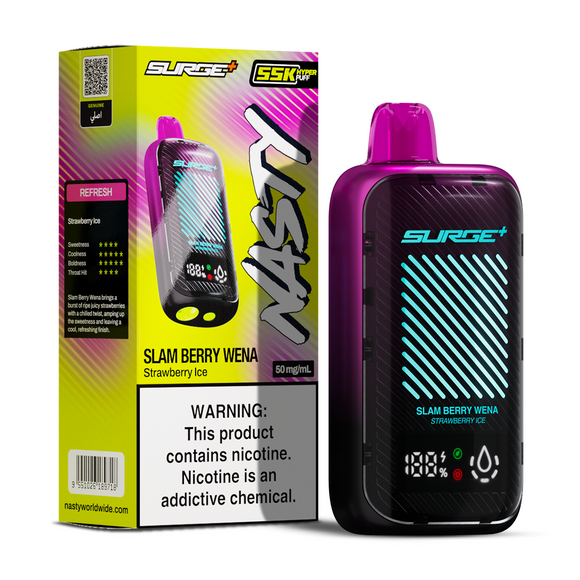 NASTY SURGE PLUS 55K PUFFS- SLAM BERRY WENA/ STRAWBERRY ICE