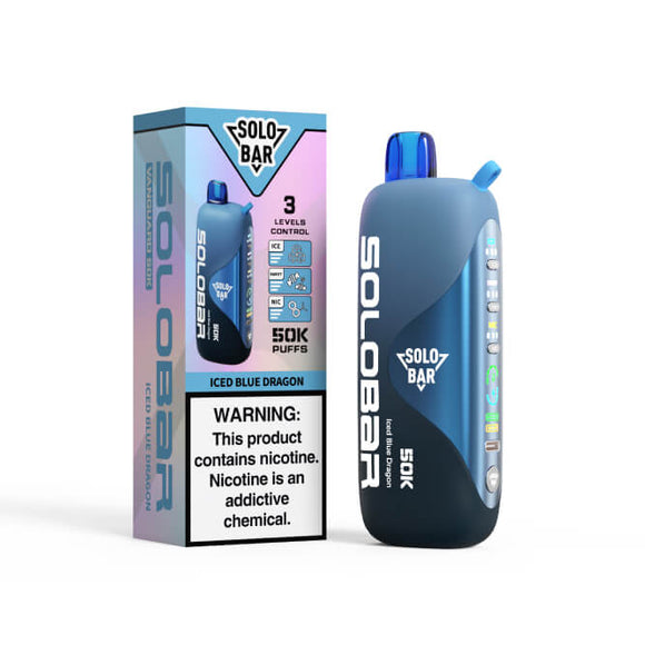 Solobar Vanguard 50000 Puffs 50Mg- Iced Blue Dragon – Vape Sum More