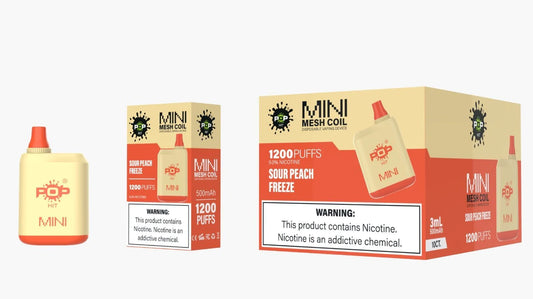 POP HIT Mini 1200 puffs - Sour Peach Freeze