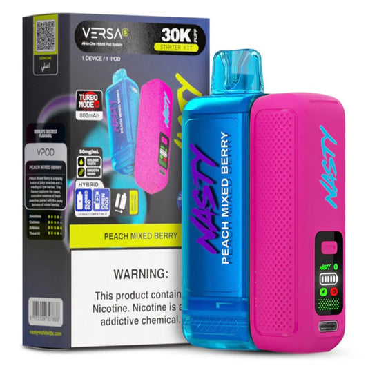Nasty Versa S VPOD 30000Puffs Puff Kit(Pod +Battery)- Peach Mixed Berry