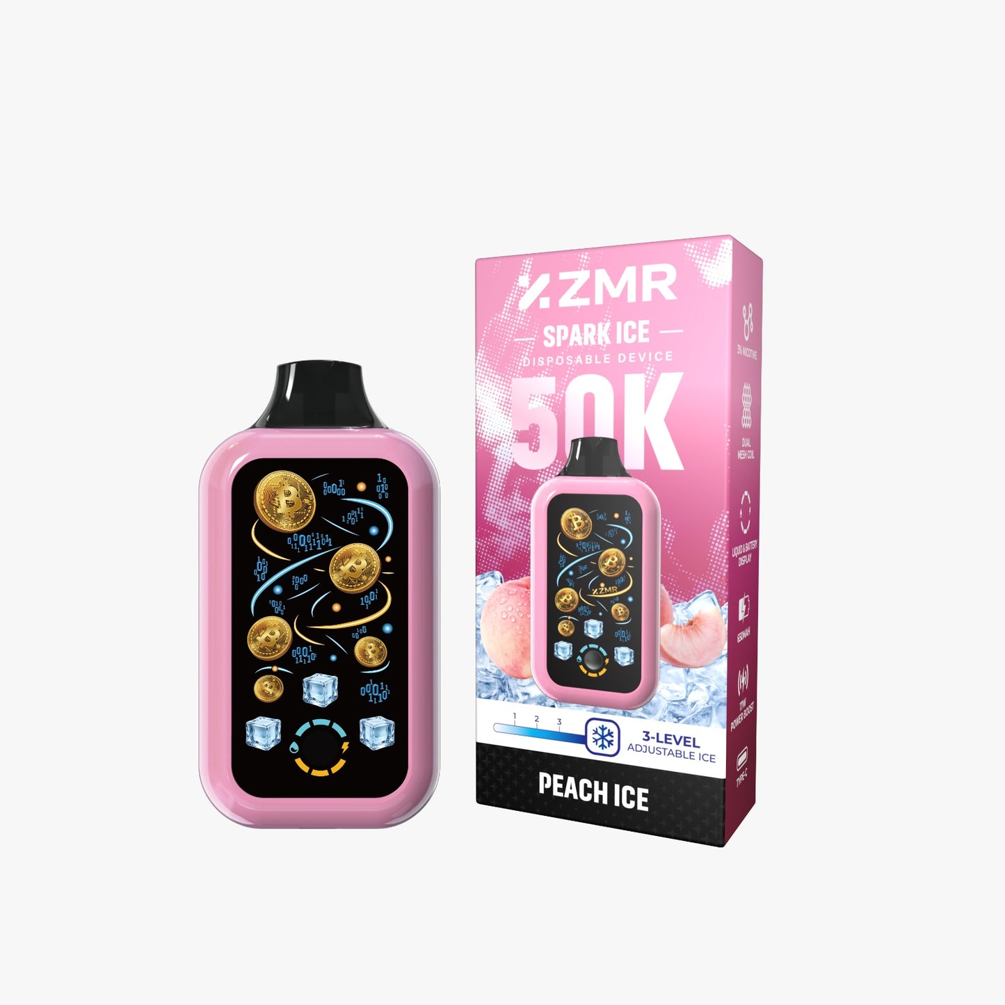 Zmr Spark Ice Peach Ice 50K Puffs Disposable
