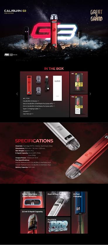 Uwell Caliburn G3 Pod system