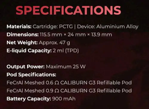 Uwell Caliburn G3 Pod system