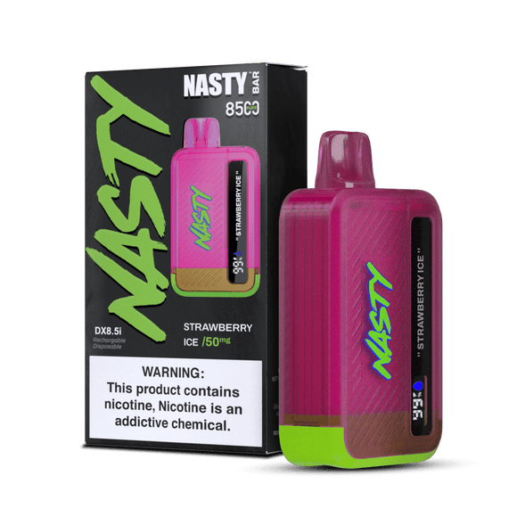 NASTY Bar Disposable 8500 Puffs Digital Display- Strawberry Ice