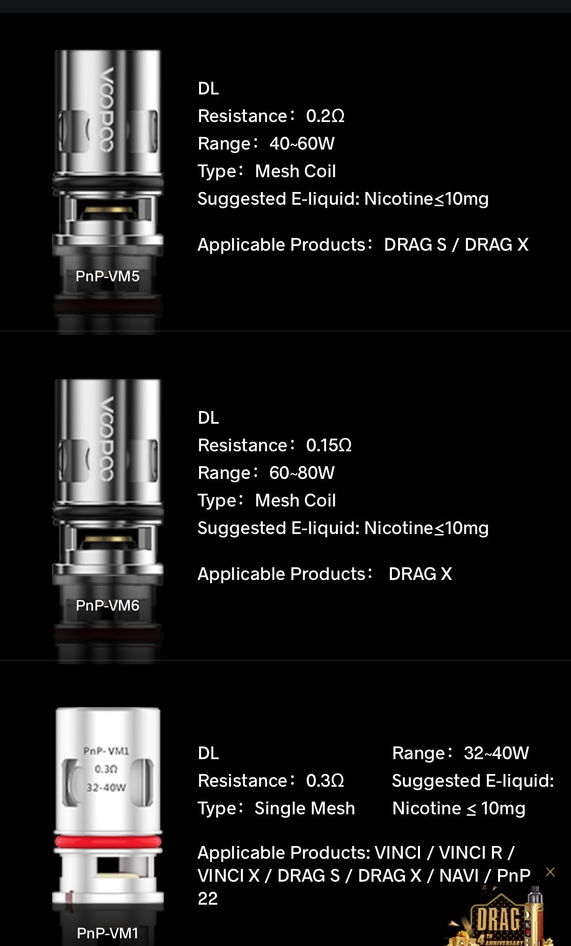 Voopoo PNP Replacement Coils