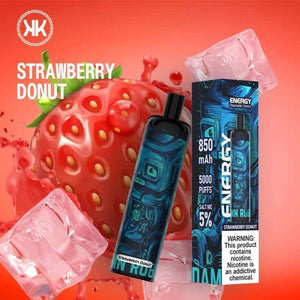 5000 PUFFS- STRAWBERRY DOUGHNUT- DISPOSABLE DEVICE BY KK ENERGY